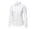 Nimbus Womens Rochester Oxford Long Sleeve Formal Shirt (White) - RW3632