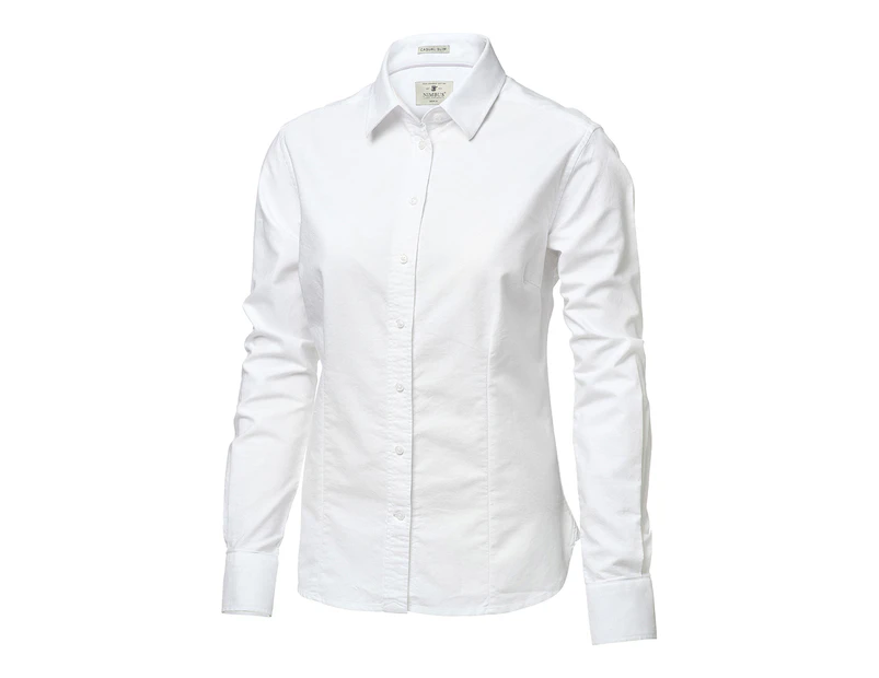 Nimbus Womens Rochester Oxford Long Sleeve Formal Shirt (White) - RW3632