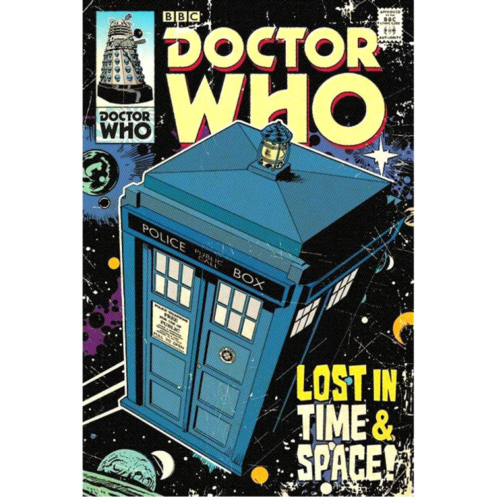 Doctor Who Lost In Time & Space Poster (Blue/Yellow/Black) - PM4109