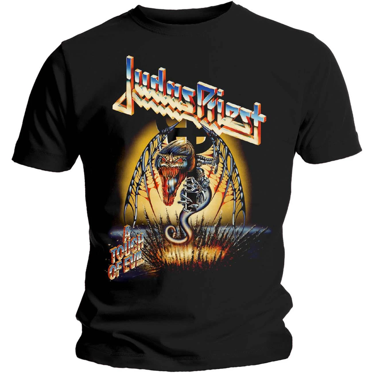 Judas Priest Unisex Adult Touch of Evil Cotton T-Shirt (Black) - RO7207