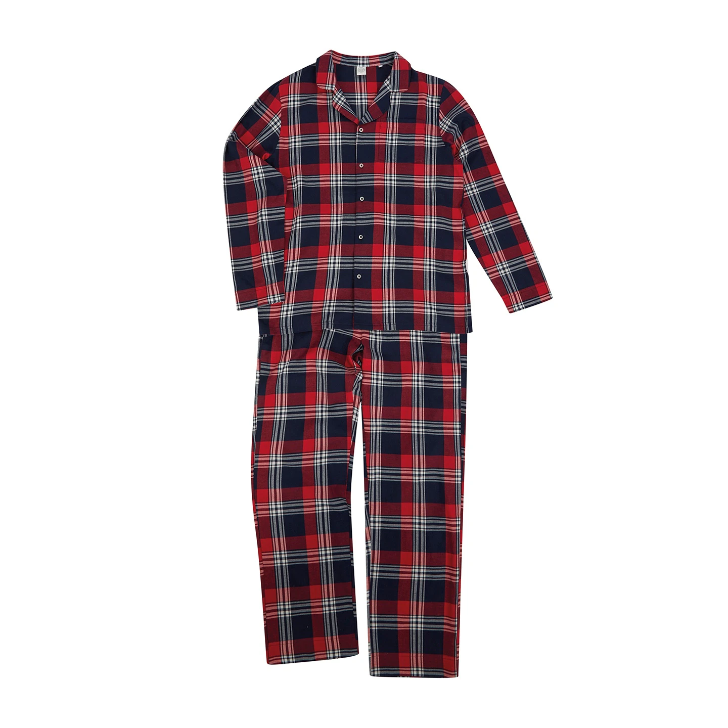 SF Mens Tartan Pyjama Set (Red/Navy) - RW8225