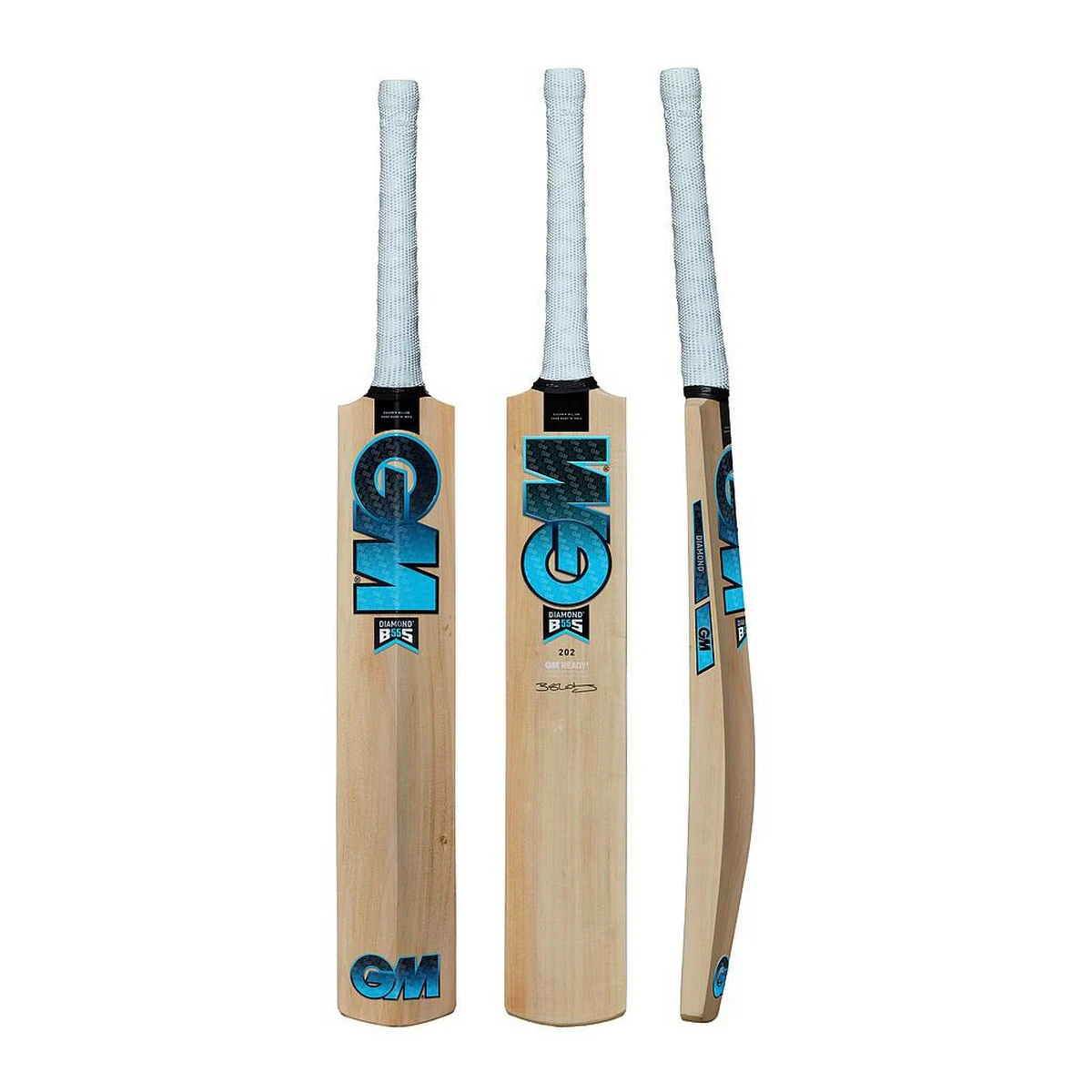 Gunn And Moore Diamond 202 Kashmir Willow Cricket Bat (Light Beige/Blue) - RD2608