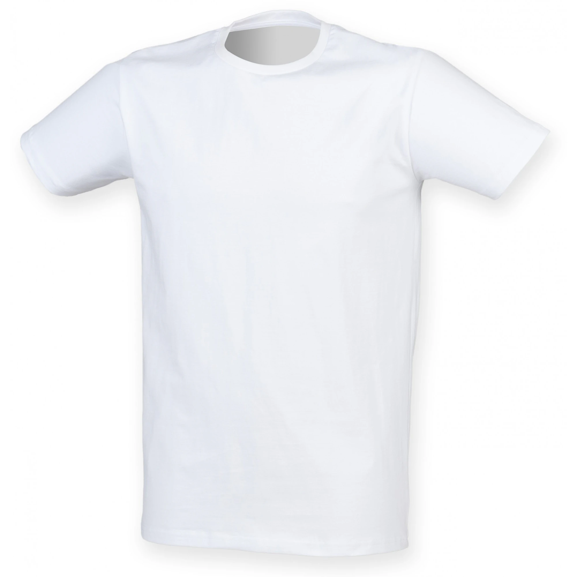 Skinni Fit Men Mens Feel Good Stretch Short Sleeve T-Shirt (White) - RW4427