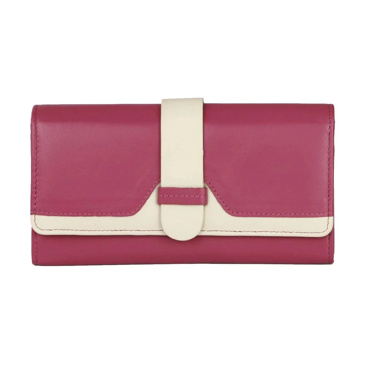 Eastern Counties Leather Womens Rita Contrast Leather Purse (Rose/Vanilla) - EL427