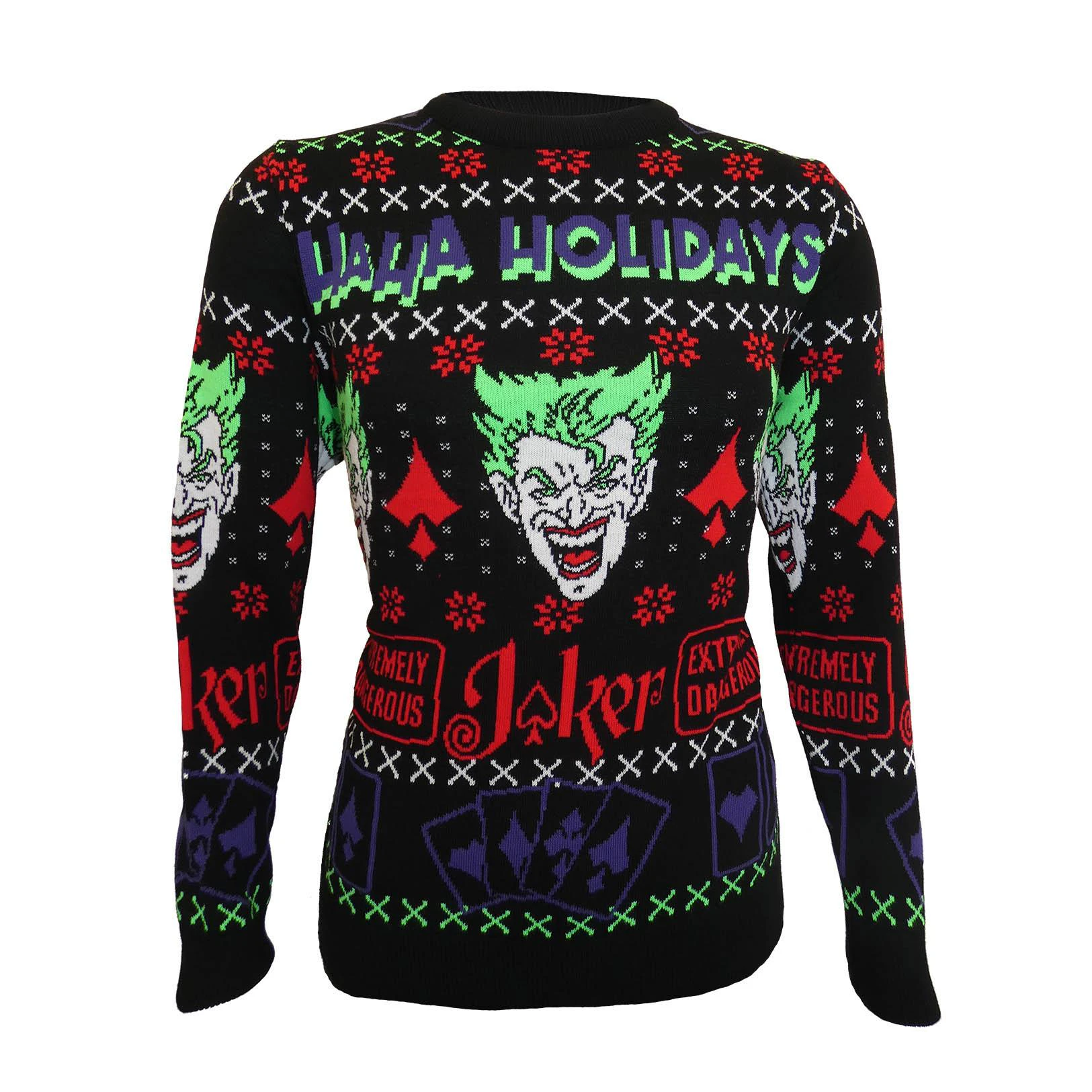 The Joker Unisex Adult Haha Holiday Knitted Christmas Jumper (Multicoloured) - HE677