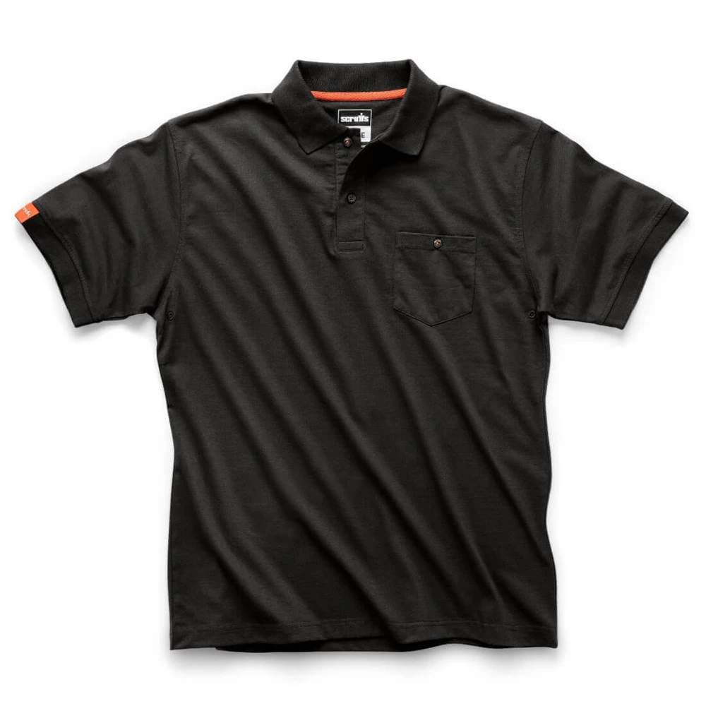 Scruffs Mens Polo Shirt (Black) - RW8752