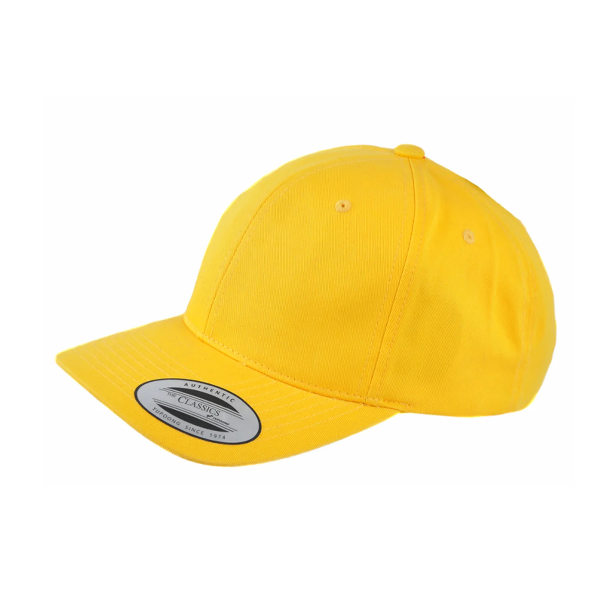 Nutshell Adults Unisex LA Cotton Baseball Cap (Pack of 2) (Chrome Yellow) - RW6761