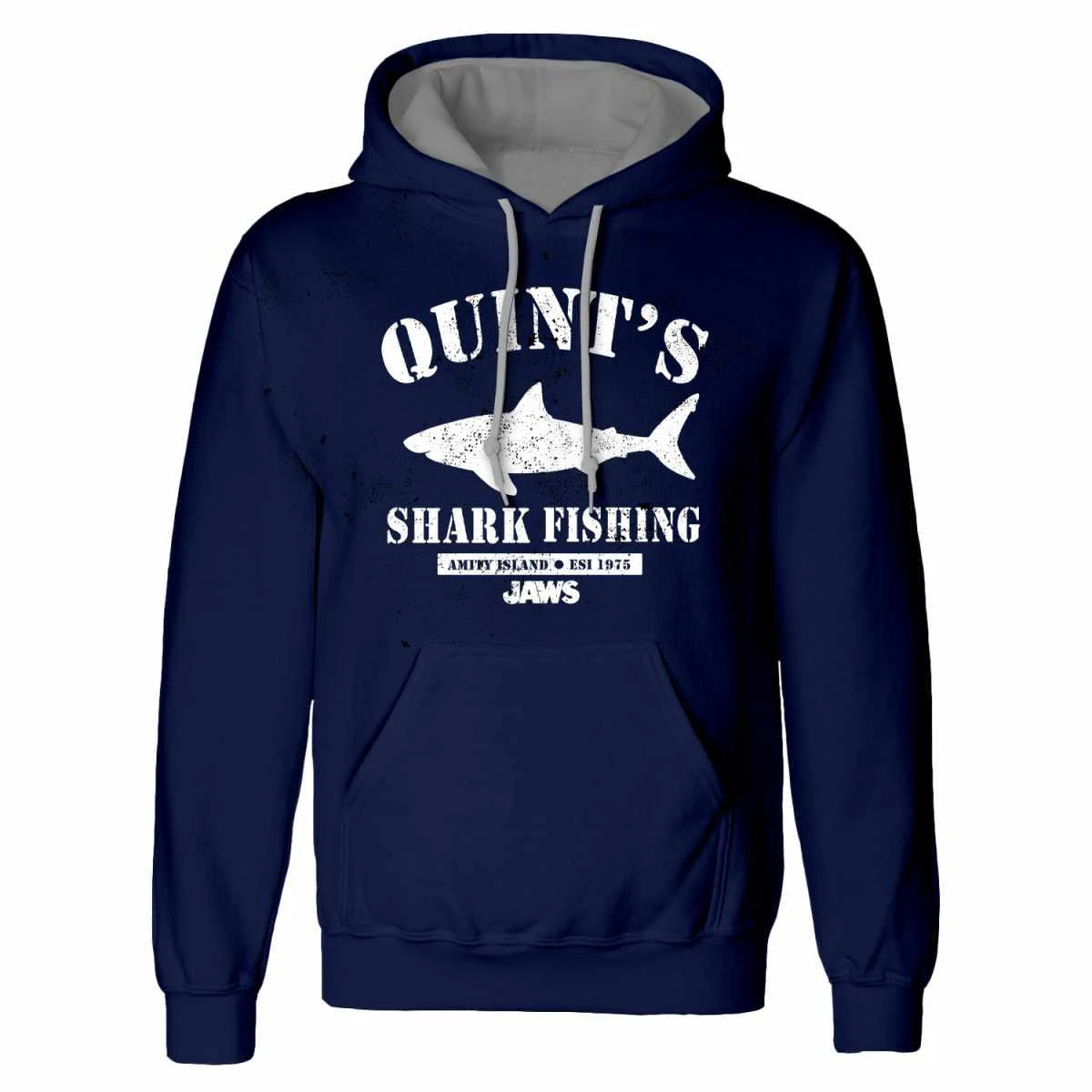 Jaws Unisex Adult Quint´s Shark Fishing Hoodie (Navy) - HE1400