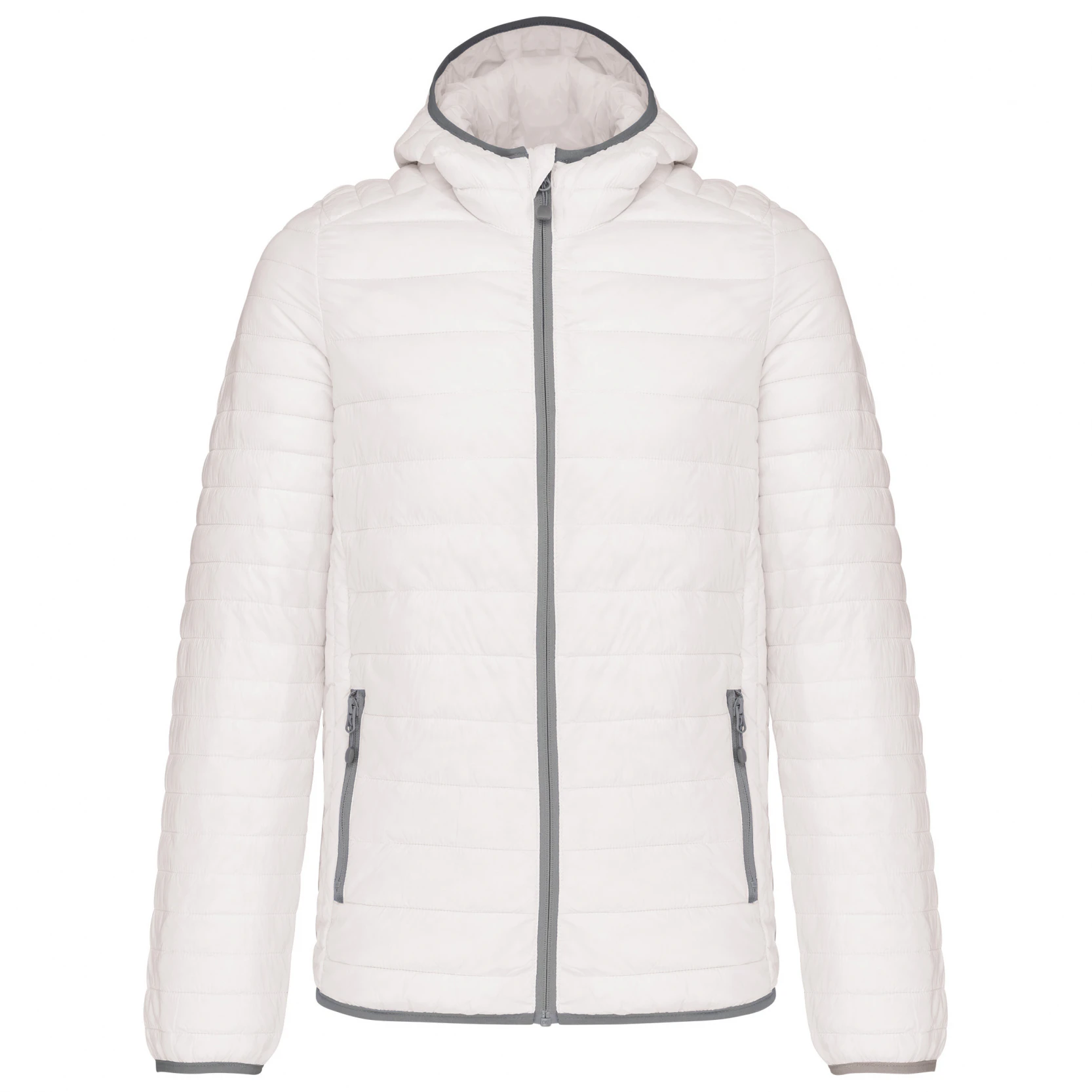 Kariban Mens Lightweight Hooded Padded Jacket (White) - PC6548