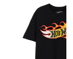 Hot Wheels Mens Flames Logo T-Shirt (Black) - NS7926