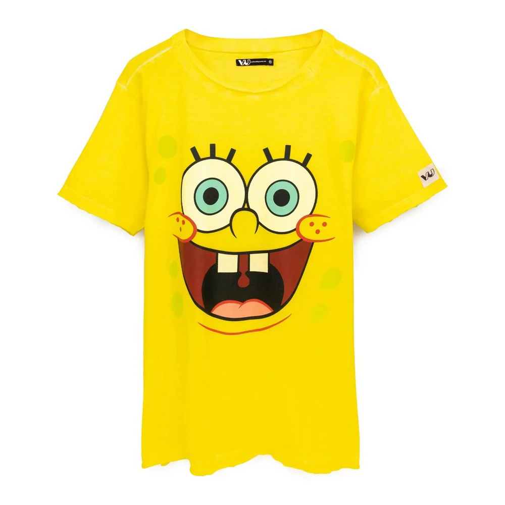 SpongeBob SquarePants Unisex Adult Face T-Shirt (Yellow) - NS6892