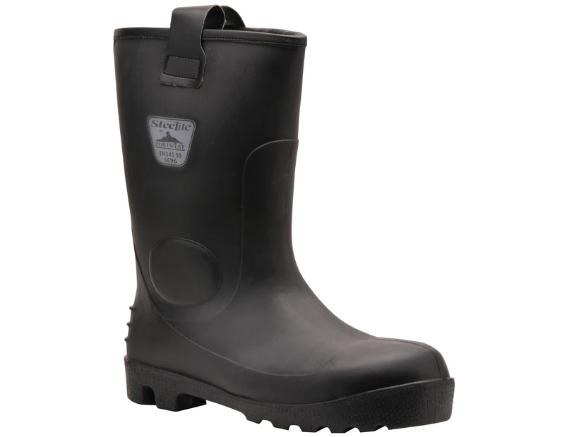 Portwest Mens Steelite Neptune Waterproof Safety Rigger Boots (Black) - RW4373