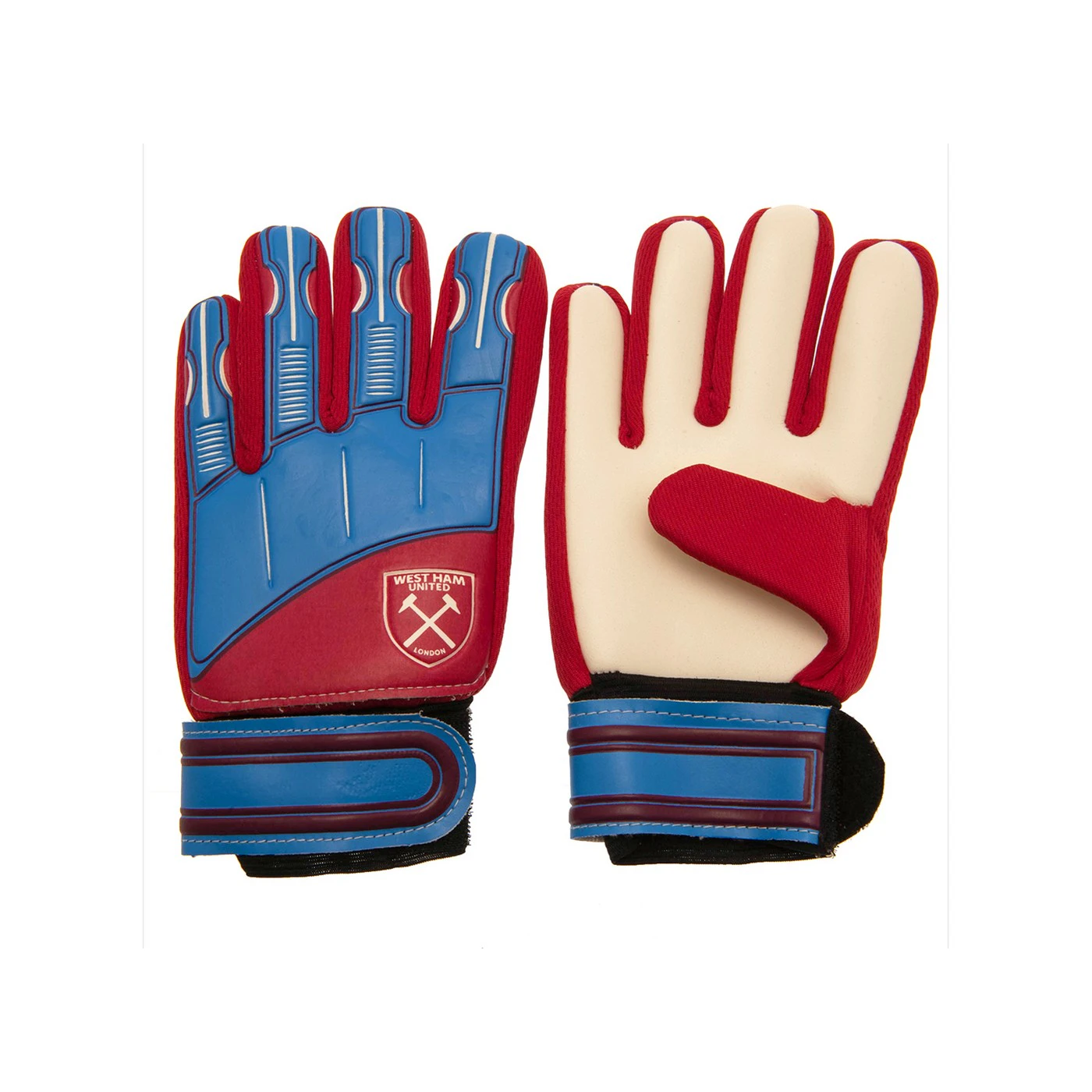 West Ham United FC Childrens/Kids Goalkeeper Gloves (Claret Red/Blue/White) - SG22537