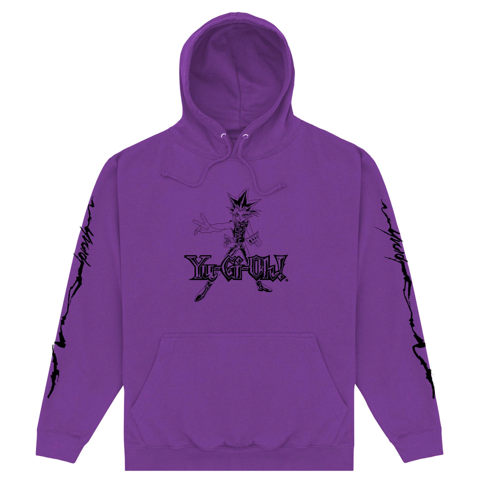 Yu-Gi-Oh! Unisex Adult Outline Hoodie (Purple) - PN376