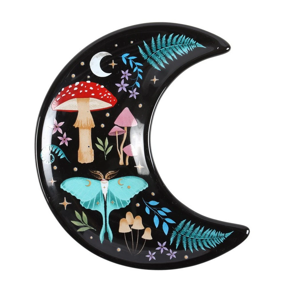 Something Different Dark Forest Crescent Moon Trinket Dish (Multicoloured) - SD5852