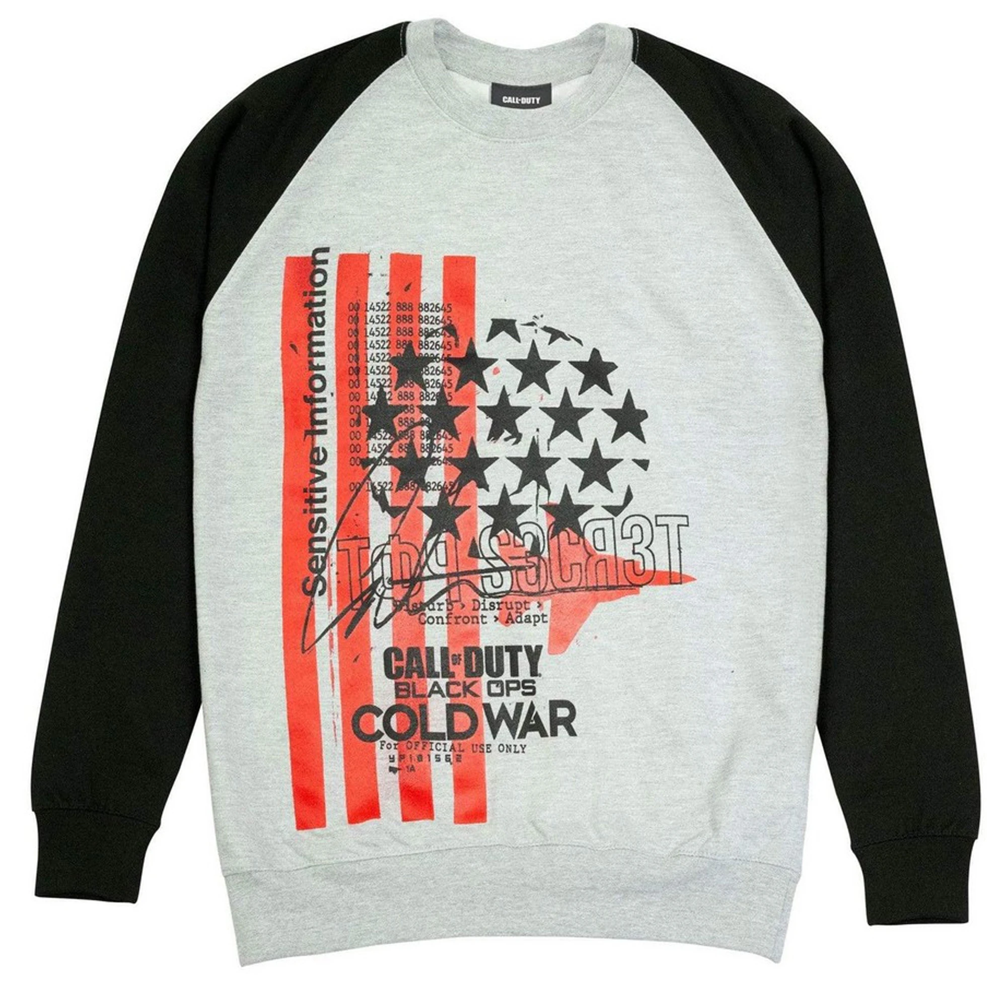 Call Of Duty Womens Black Ops Cold War Boyfriend Sweatshirt (Black/Heather Grey) - PG477