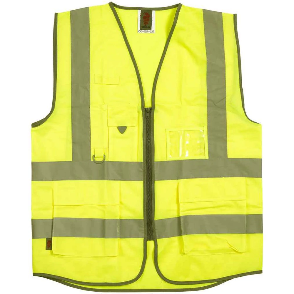 Warrior Unisex Adult Executive Hi-Vis Waistcoat (Yellow) - PC6204