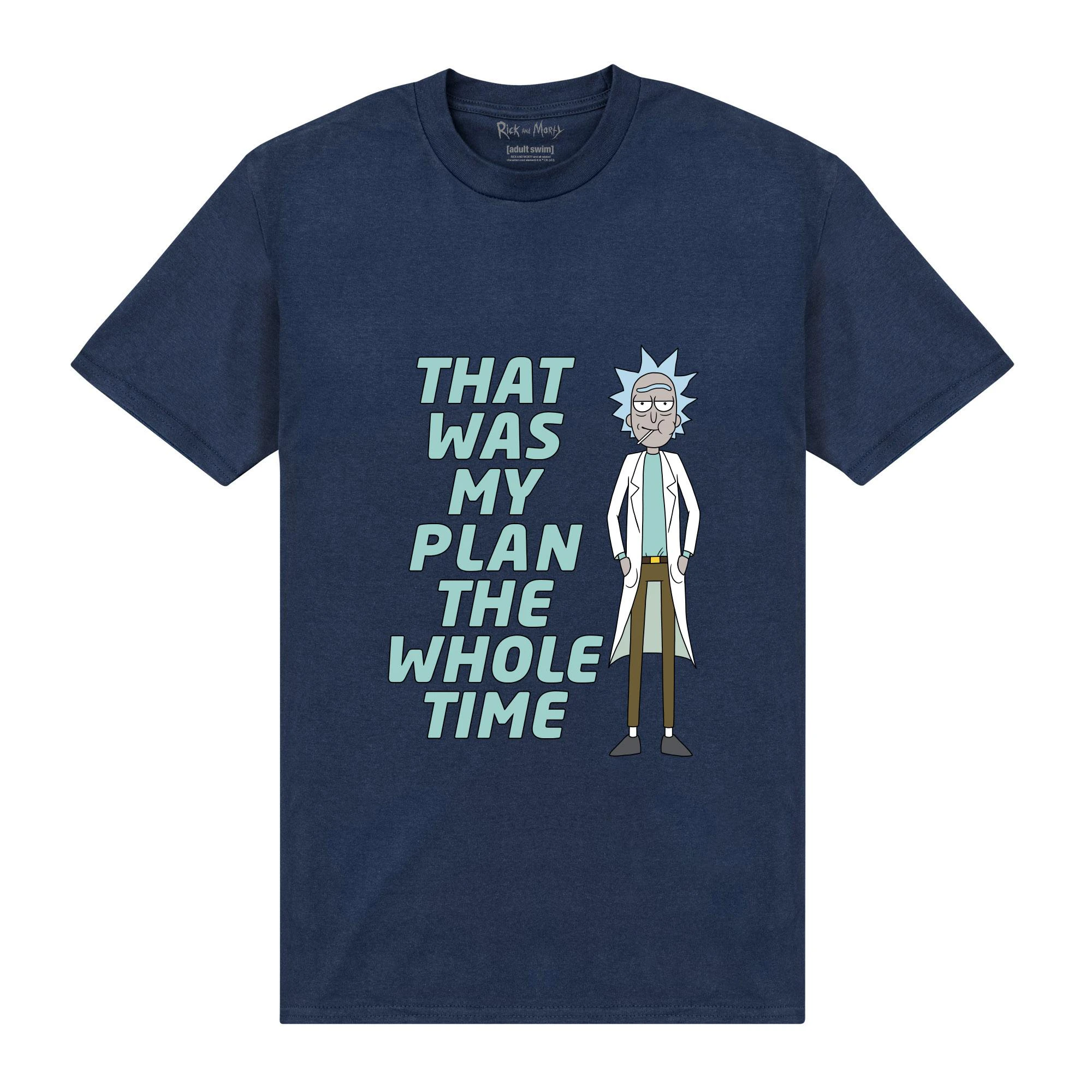 Rick And Morty Unisex Adult My Plan T-Shirt (Navy Blue) - PN158