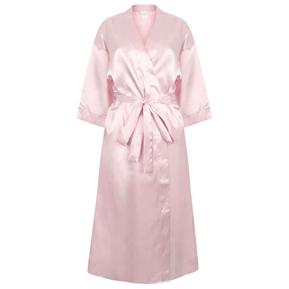 Towel City Womens Satin Robe (Light Pink) - PC6203