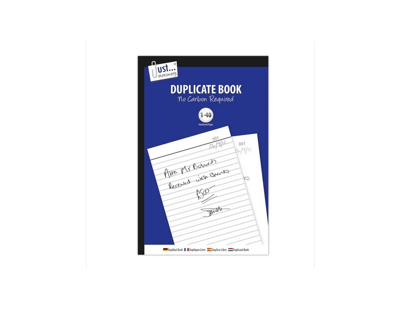 Just Stationery Carbonless Copy Paper Receipt Book (White) - SG21361