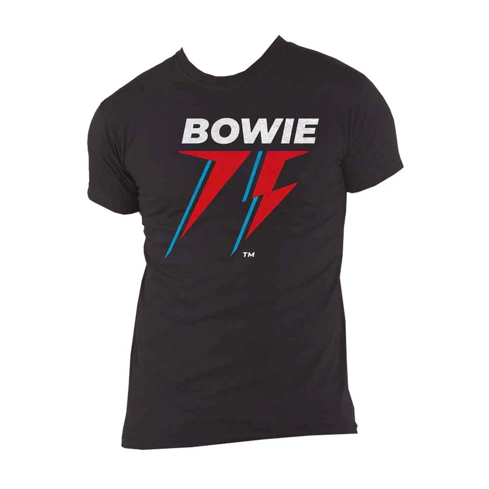 David Bowie Unisex Adult 75th Logo Cotton T-Shirt (Black) - RO3370