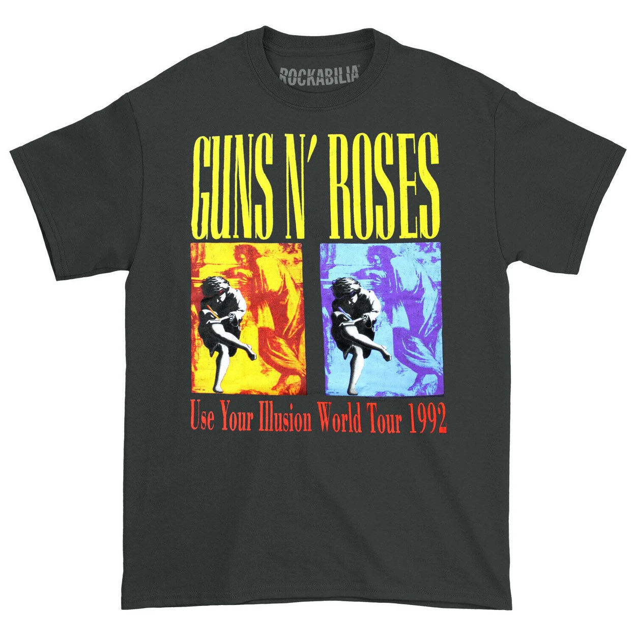 Guns N Roses Unisex Adult Use Your Illusion World Tour Back Print T-Shirt (Black) - RO674