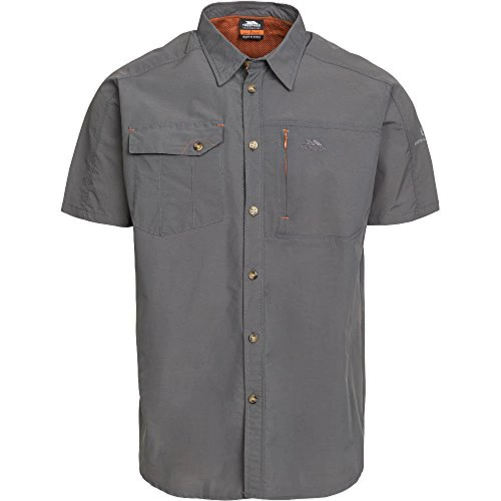 Trespass Mens Lowrel Short Sleeve Travel Shirt (Carbon) - TP4134