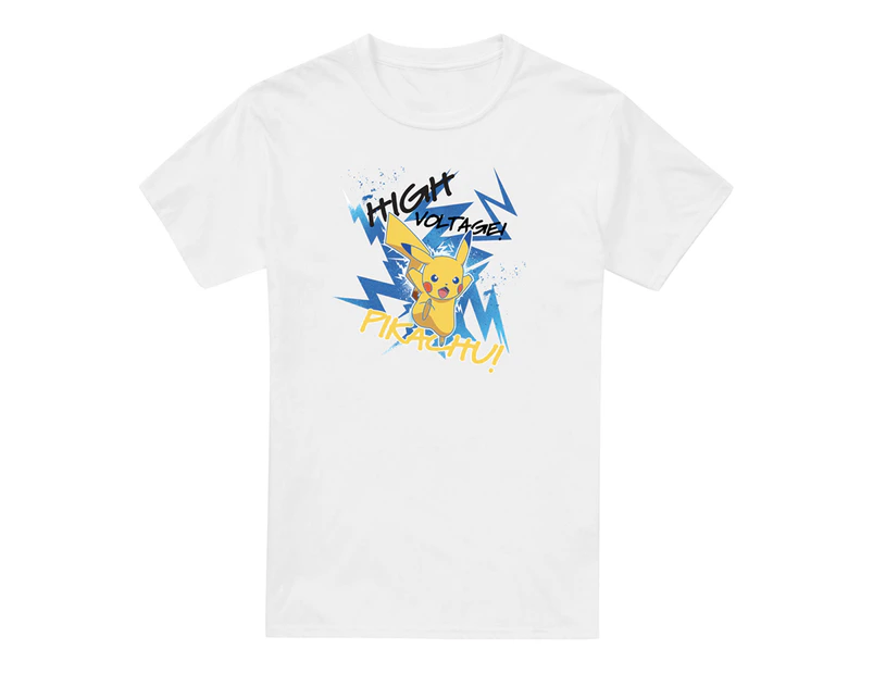 Pokemon Mens Pikachu T-Shirt (White/Yellow) - TV2669