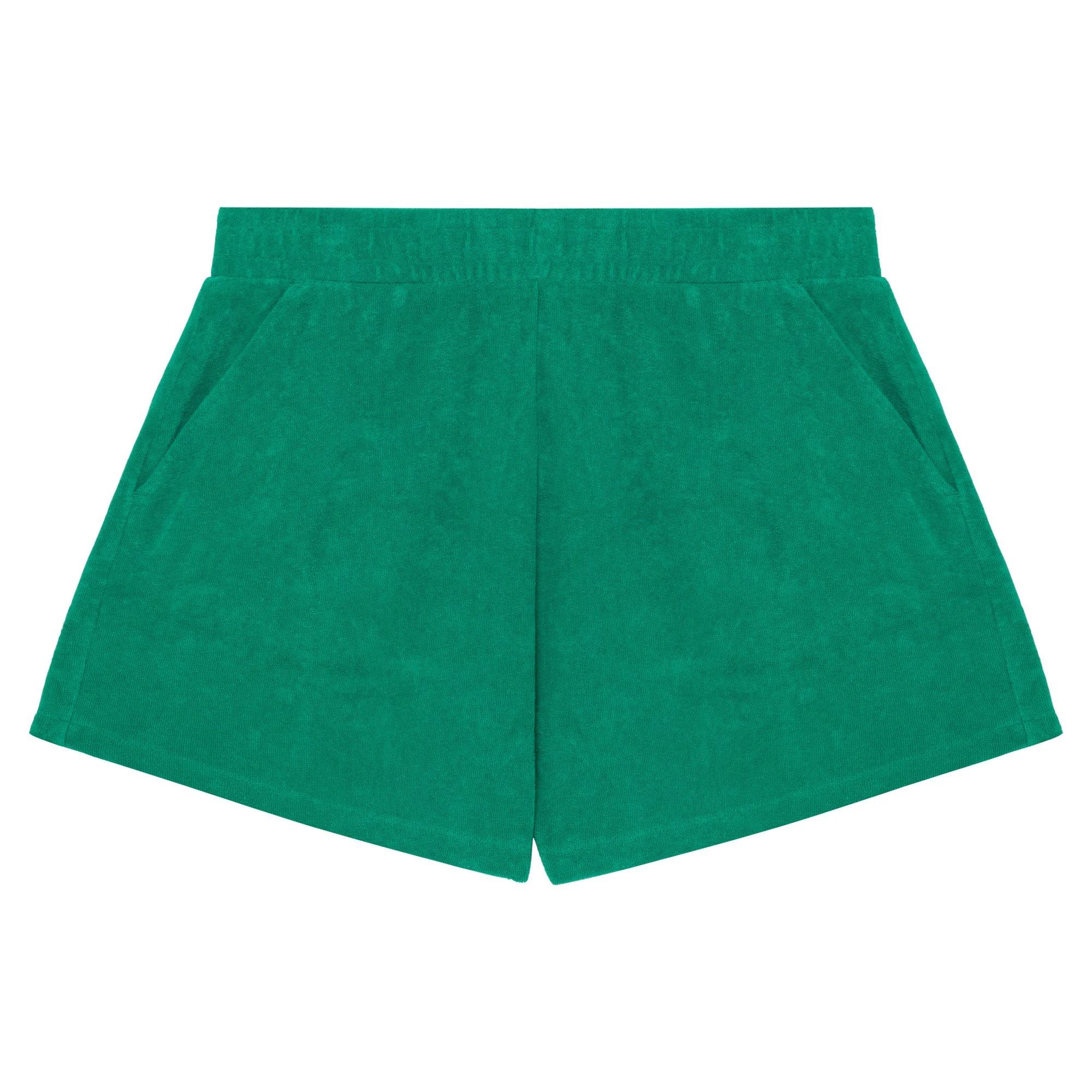 Native Spirit Womens Terry Towel Shorts (Malachite Green) - PC6692