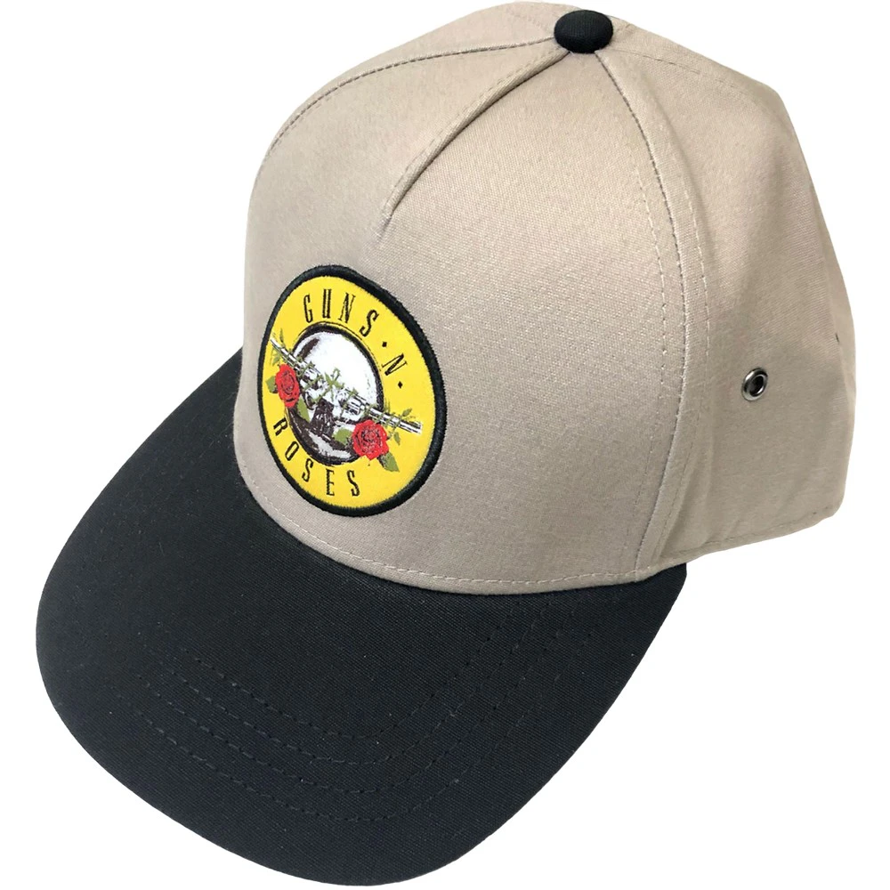 Guns N Roses Unisex Adult Circle Logo Snapback Cap (Black/Sand) - RO7199