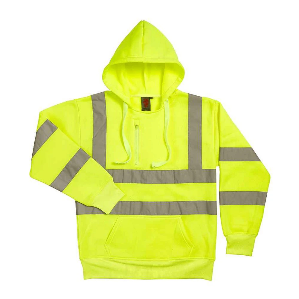 Warrior Mens Hi-Vis Pullover Hoodie (Fluorescent Yellow) - PC5190