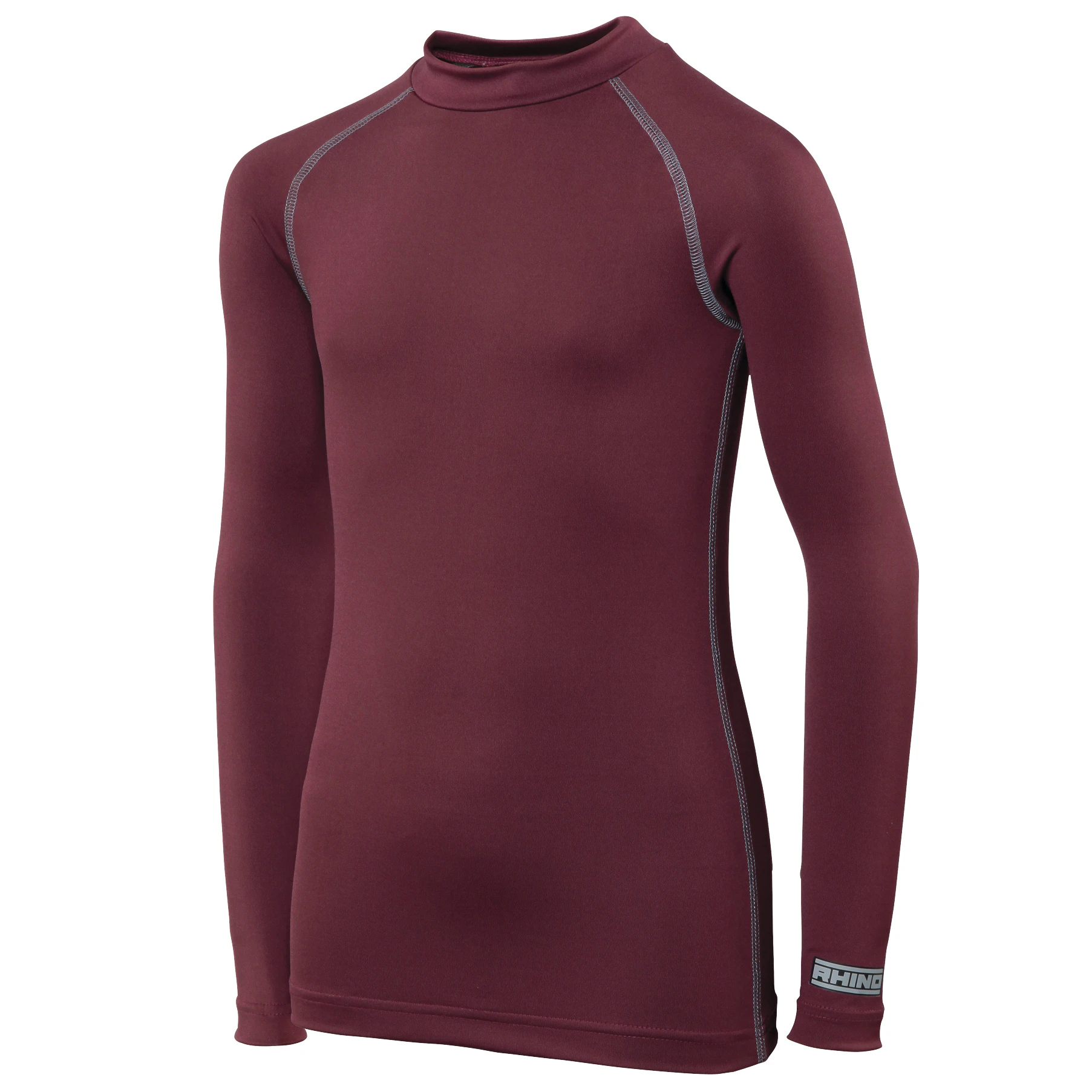 Rhino Childrens Boys Long Sleeve Thermal Underwear Base Layer Vest Top (Maroon) - RW1282