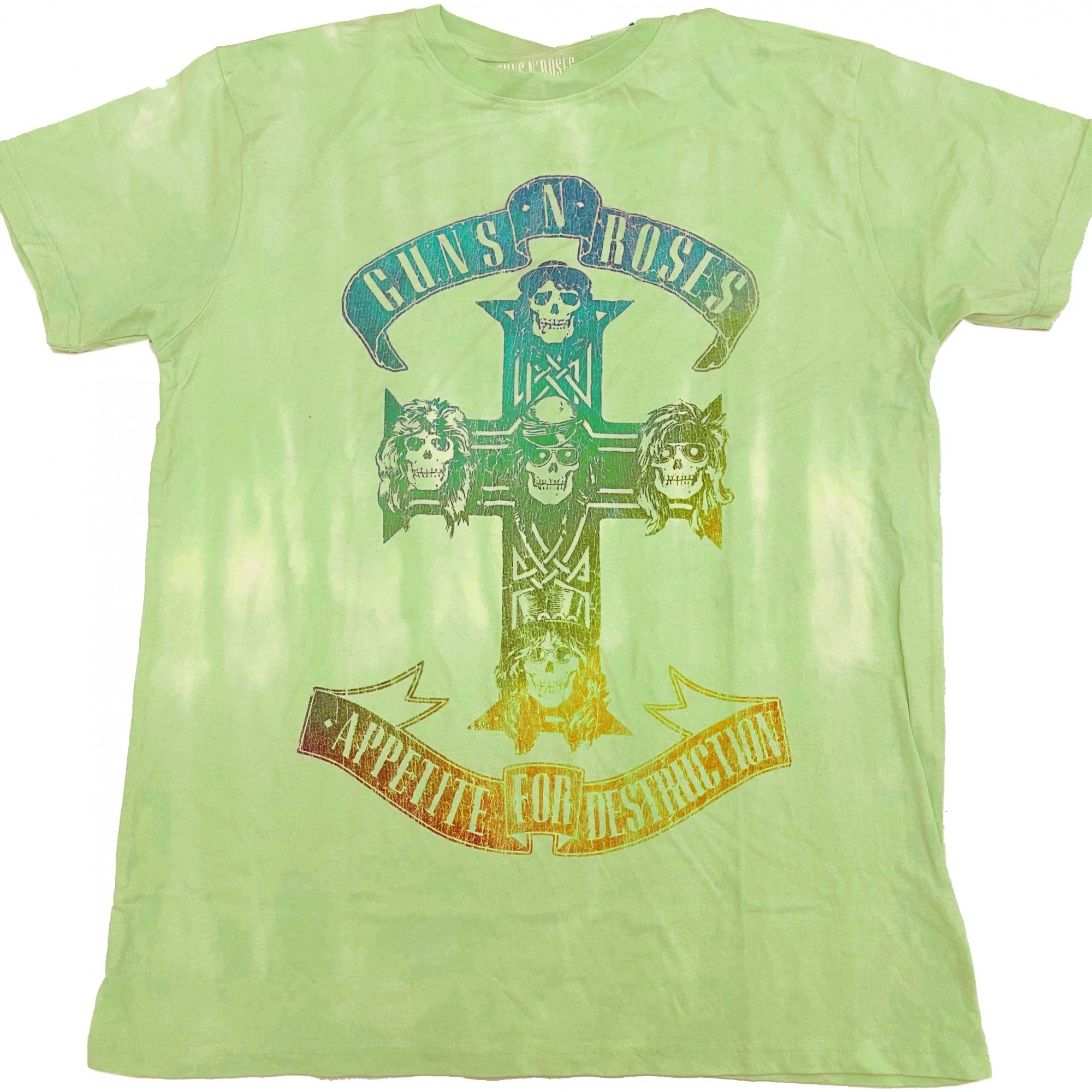 Guns N Roses Unisex Adult Use Your Illusion Tour T-Shirt (Green) - RO4827