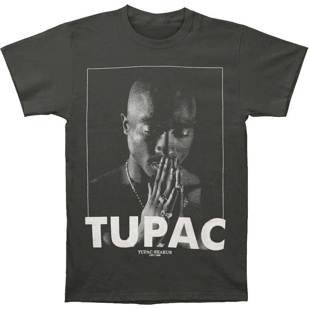 Tupac Shakur Unisex Adult Praying Cotton T-Shirt (Black) - RO6249