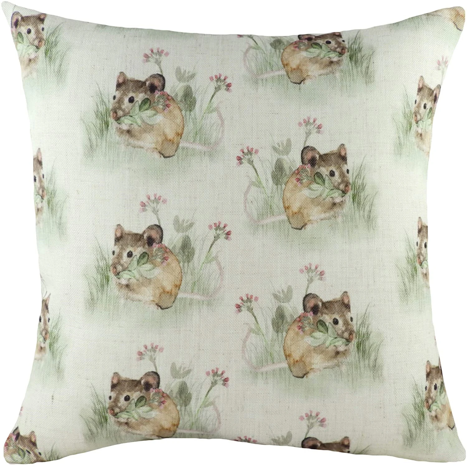 Evans Lichfield Hedgerow Mouse Cushion Cover (Brown/Green) - RV1956