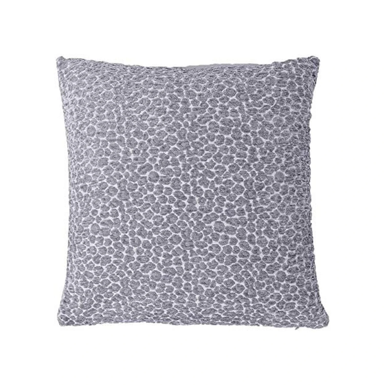 Riva Home Chenille Leopard Print Cushion Cover (Silver Grey/White) - RV2009