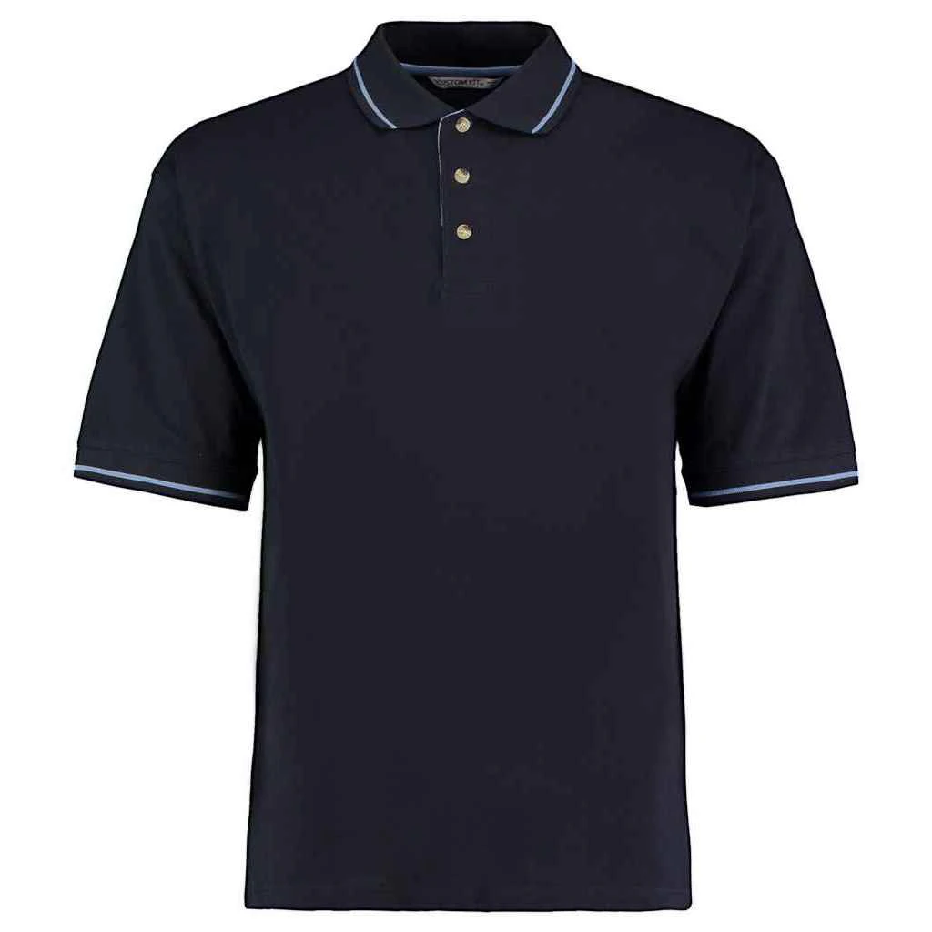 Kustom Kit Mens Polo Shirt (Navy/Light Blue) - PC6460