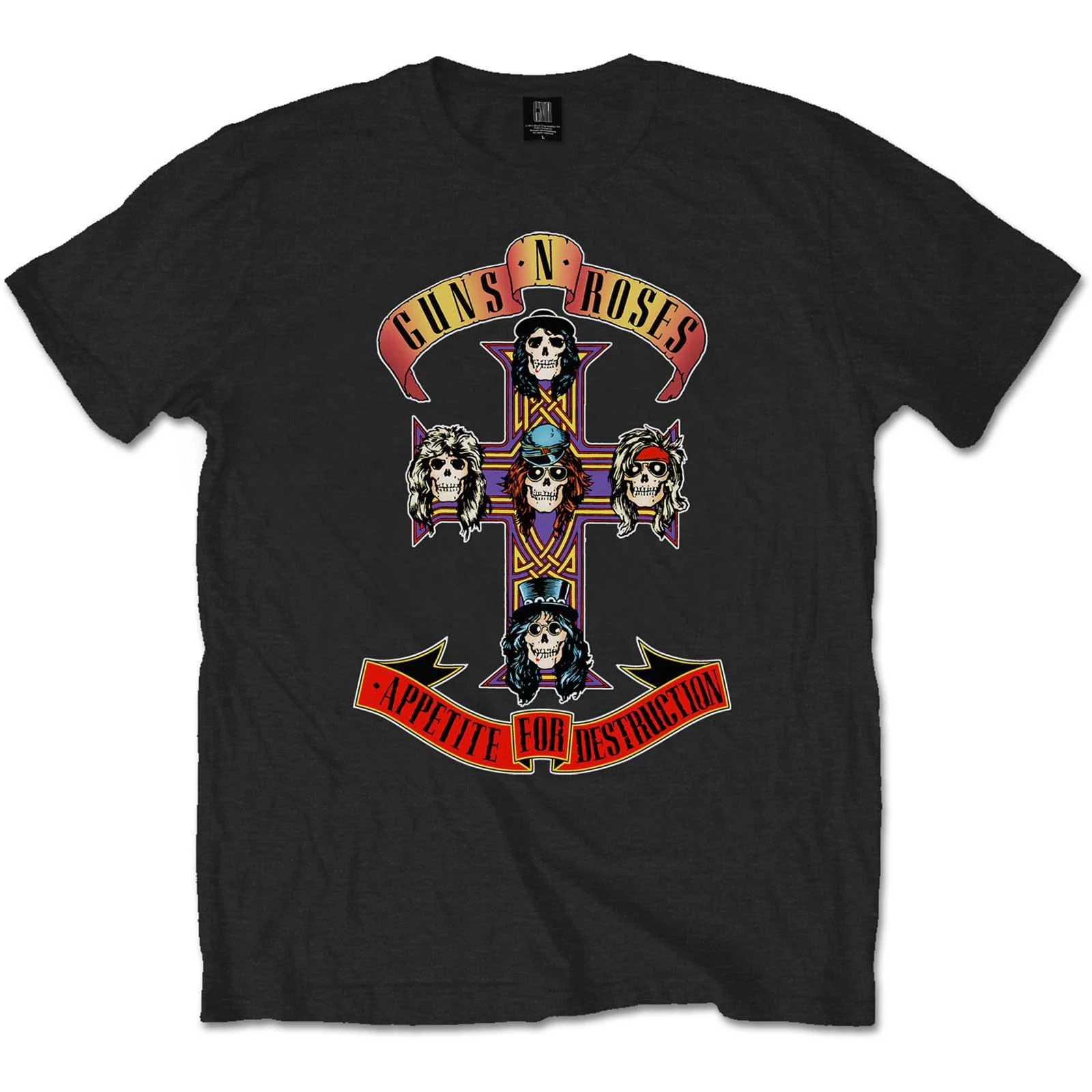 Guns N Roses Unisex Adult Appetite For Destruction T-Shirt (Black) - RO4264