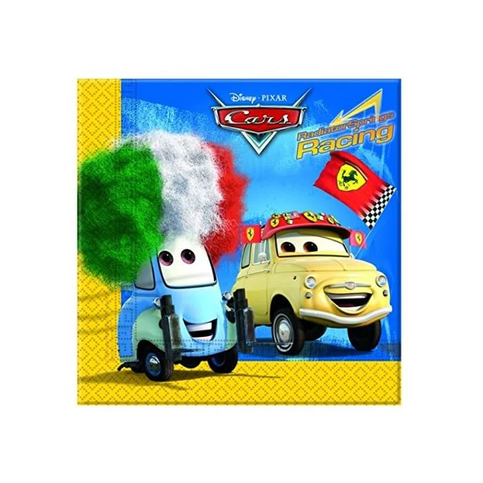 Cars Radiator Springs Racing Disposable Napkins (Pack of 20) (Multicoloured) - SG35509