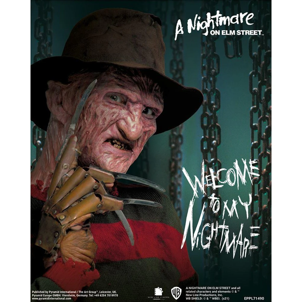 Nightmare On Elm Street Chains 3D Poster (Black/Red) - PM4670