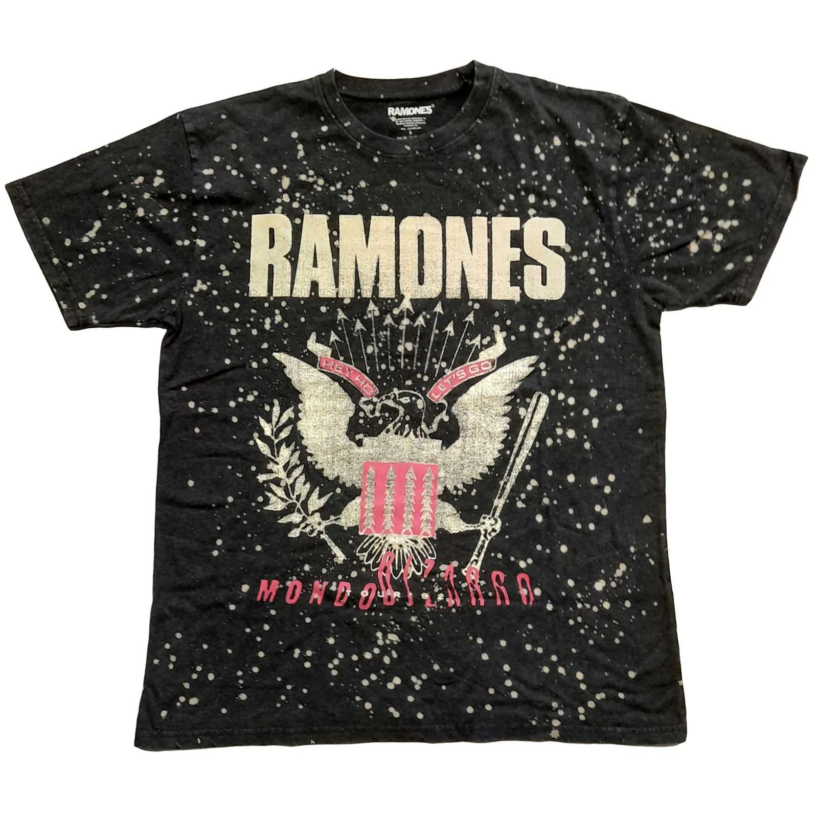 Ramones Unisex Adult Eagle Splattered T-Shirt (Black) - RO5253