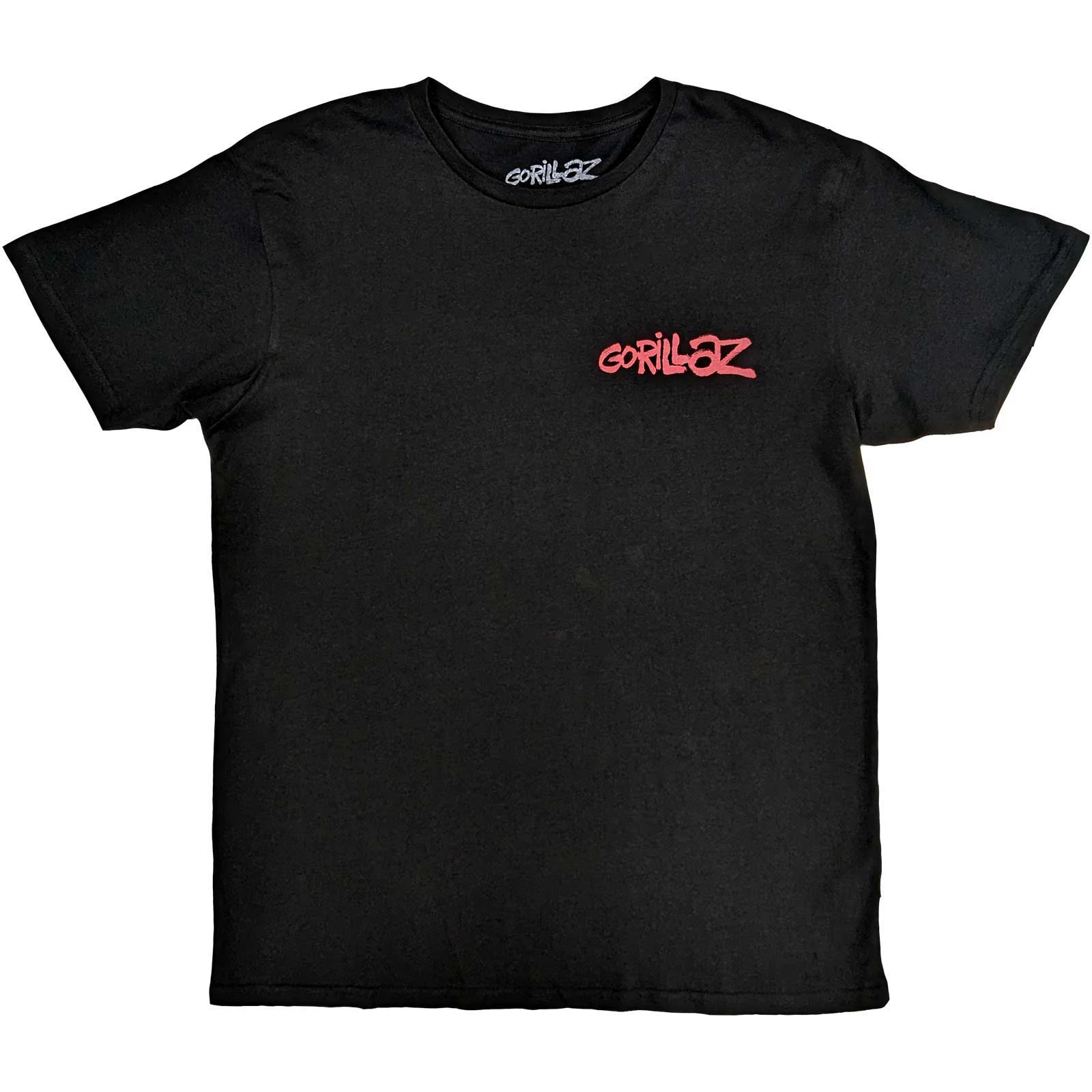 Gorillaz Unisex Adult Cult Of Gorillaz Back Print Cotton T-Shirt (Black) - RO8553