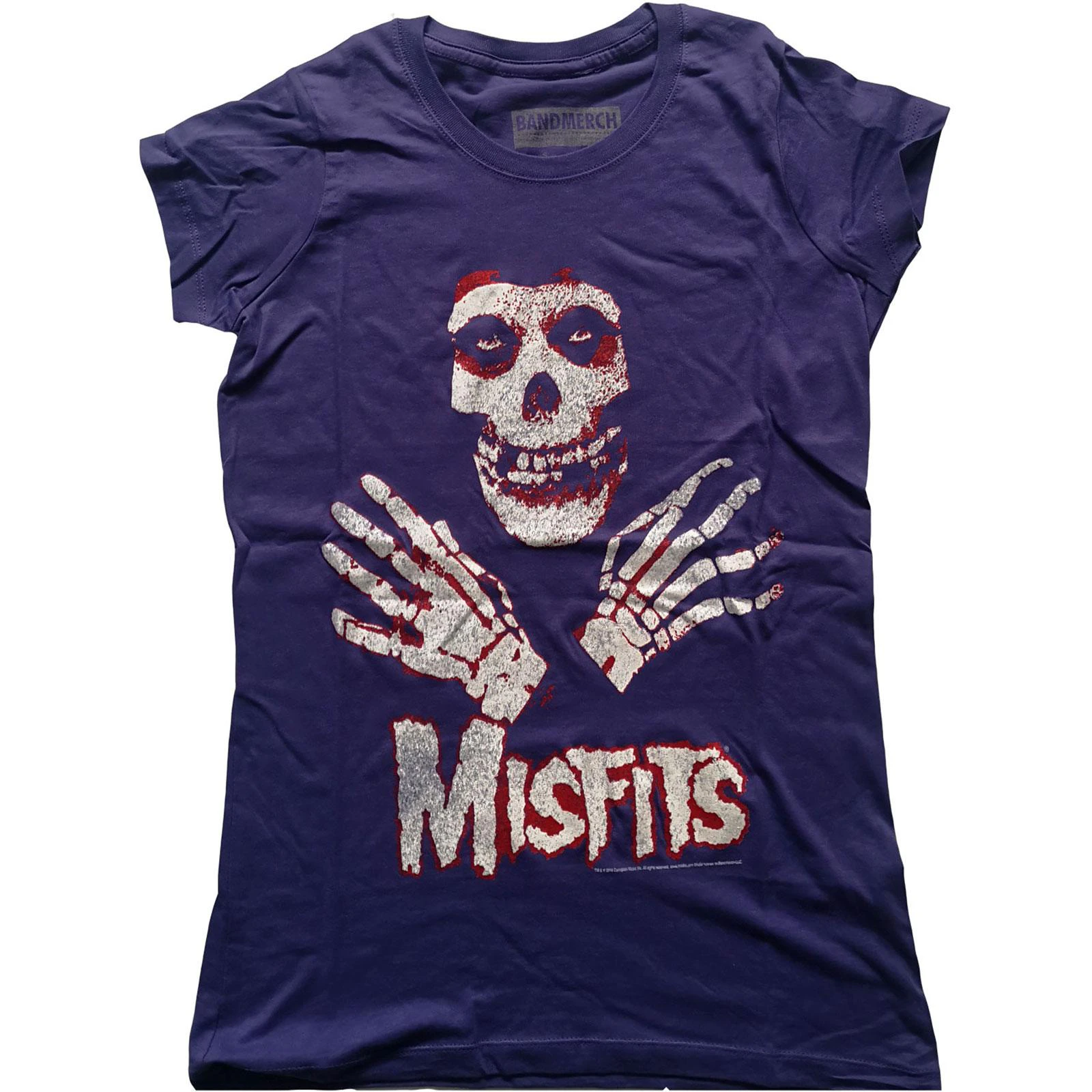 Misfits Womens Hands Cotton T-Shirt (Purple) - RO3327