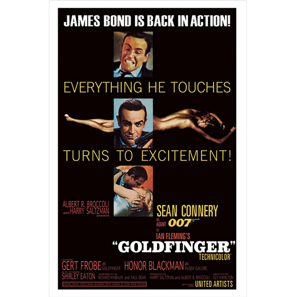 James Bond Goldfinger Poster (Black) - TA11364