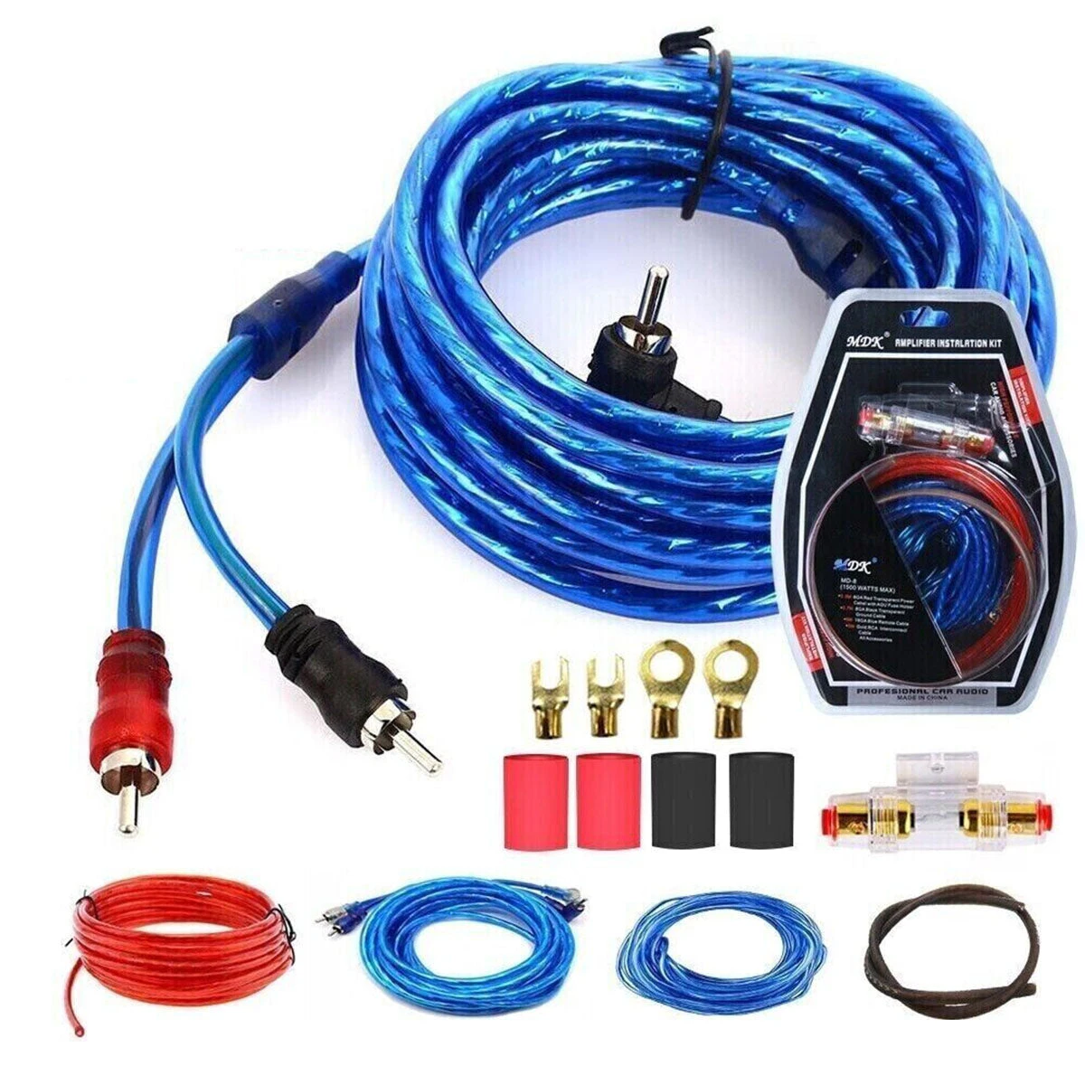 1500w Car Audio Subwoofer Car Amp Wiring Kit Cable Fuse Holder Wire Cable