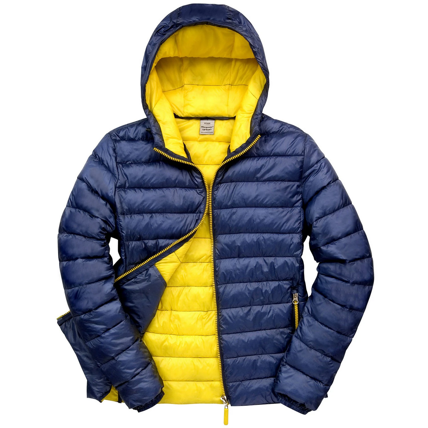 Result Urban Mens Snow Bird Hooded Jacket (Navy/Yellow) - RW9908