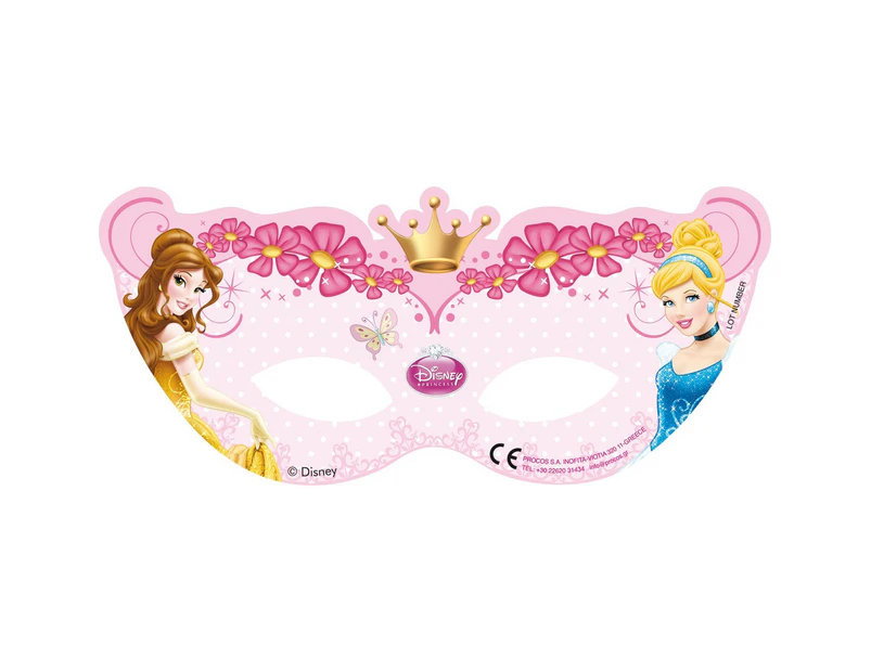 Disney Princess Enchanting Party Mask (Pack of 6) (Pink/Multicoloured) - SG31500