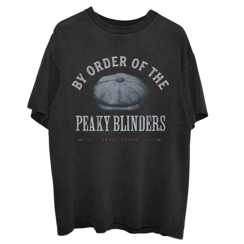 Peaky Blinders Unisex Adult Flat Cap T-Shirt (Black) - RO3062