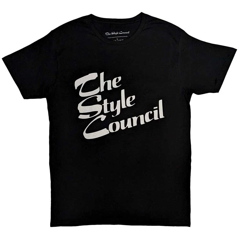 The Style Council Unisex Adult Stacked Logo T-Shirt (Black/White) - RO9803