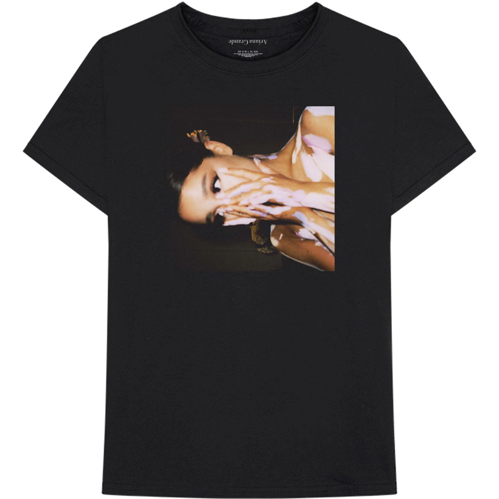 Ariana Grande Unisex Adult Side Photo T-Shirt (Black) - RO2560